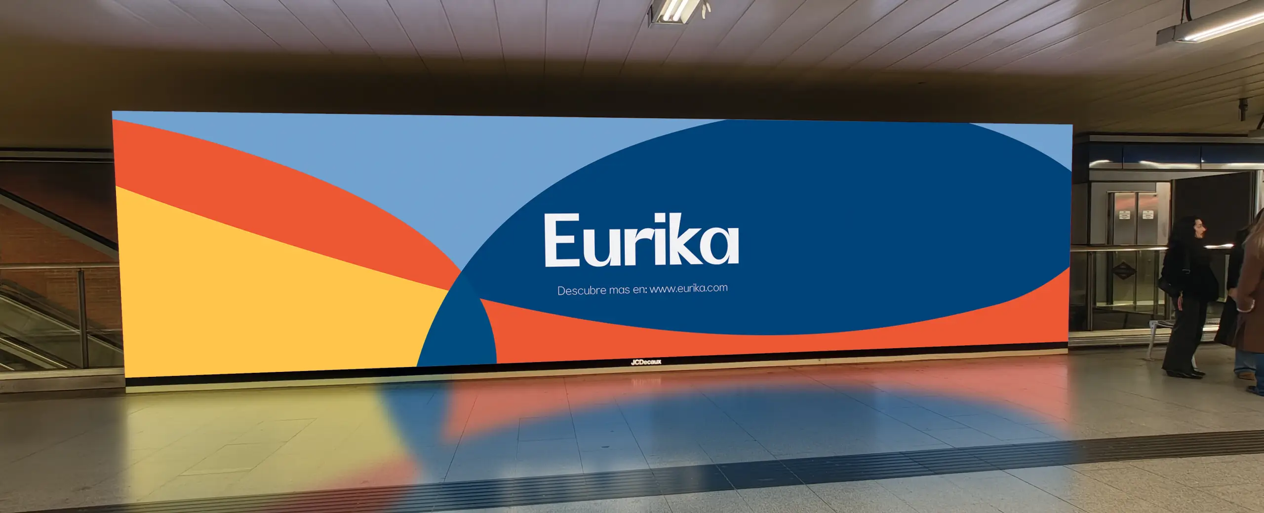 Pantalla horizontal de metro de Eurika